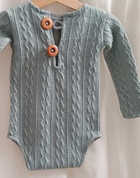 Image 2 of Boys bodysuit Shawn-1 | size 9-12 months | sage | sitter