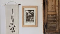 Image 1 of No friends but the mountains • Linocut paper print