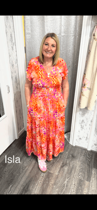 Isla - Angel Sleeve Maxi Dress