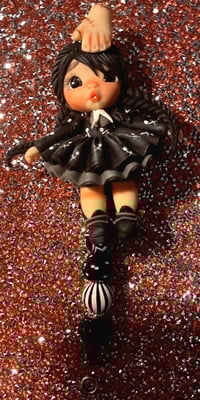Image 6 of WEDNESDAY ADAMS BADGE HOLDER