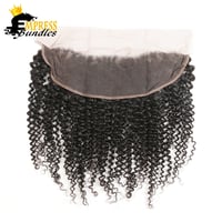 Image 2 of 3 bundles with transparent frontal - kinky curly