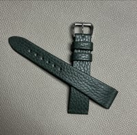 Image 2 of Forest Green Soft Grain Hand-Rolled Watch Strap