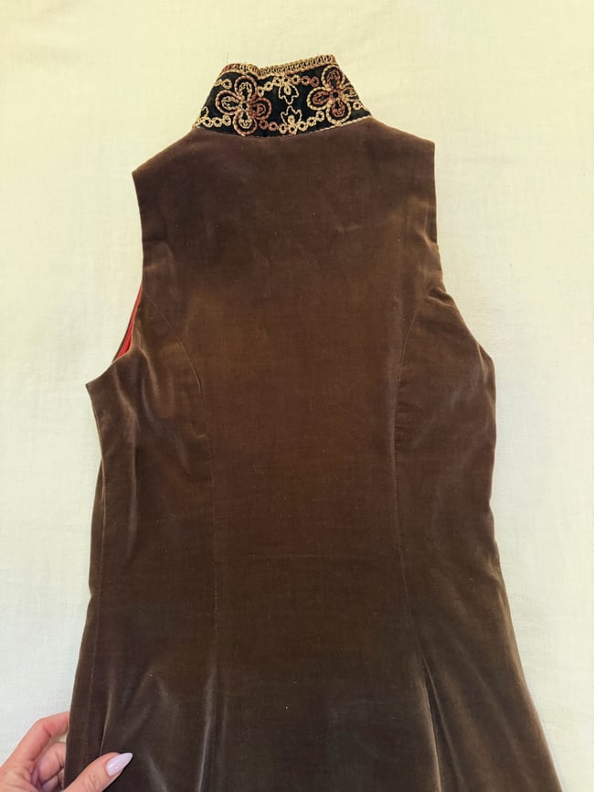 late 60s epic velvet choker maxi dress