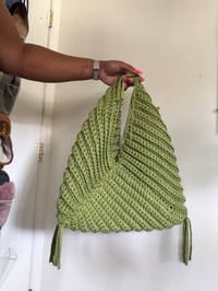  Geometric Triangle Crochet Shoulder Purse