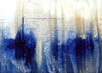 Image 5 of Tiny Silver Sky Telegraph Poles Landscape on wooden block