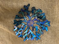 Image 2 of Coral Bowl Iridescent Blue 12”