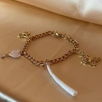 Image 2 of dentalium Charm Bracelet (Gold) 