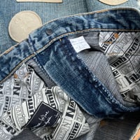 Image 6 of '04 Number (N)ine "Give Peace A Chance" Denim Shorts - 34