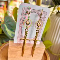 Necromantic Knight Earrings Gold