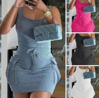 Image 1 of Casual - Bodycon Knit Dress with pockets