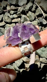 Image 2 of Framed Violet Cubism