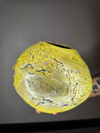 Image 6 of Yellow Crackle Vase #1