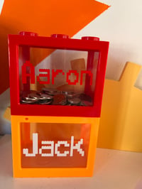 Image 2 of Personalised Lego Brick Money Box