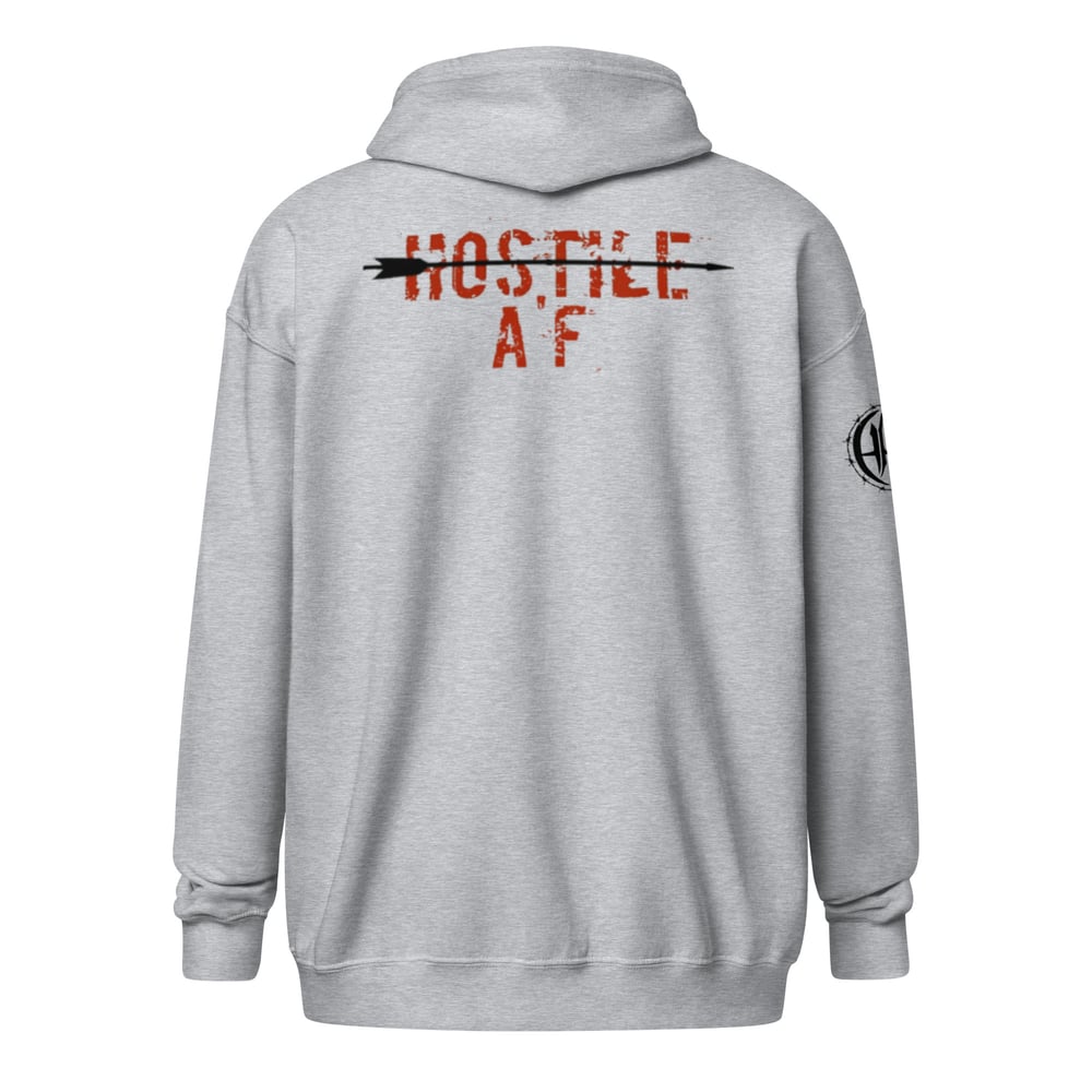 Hostile AF heavy blend zip hoodie