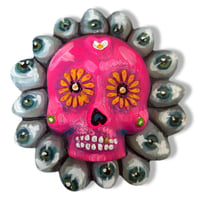 Image 1 of “EYE SUGAR” ORIGINAL PAINTED MINI 3D SUGAR SKULL