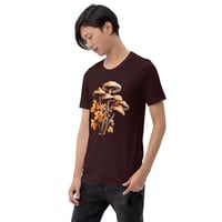 Image 16 of Beautiful Watercolor Tan and Mushrooms and Orange Leaves Unisex t-shirt