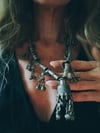 vintage nomadic coin and bell necklace 