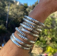 Image 4 of Ride the Sky 2ga Sterling Silver Seven Dwarfs Turquoise Head Snake Cuff 6.5-6.75”