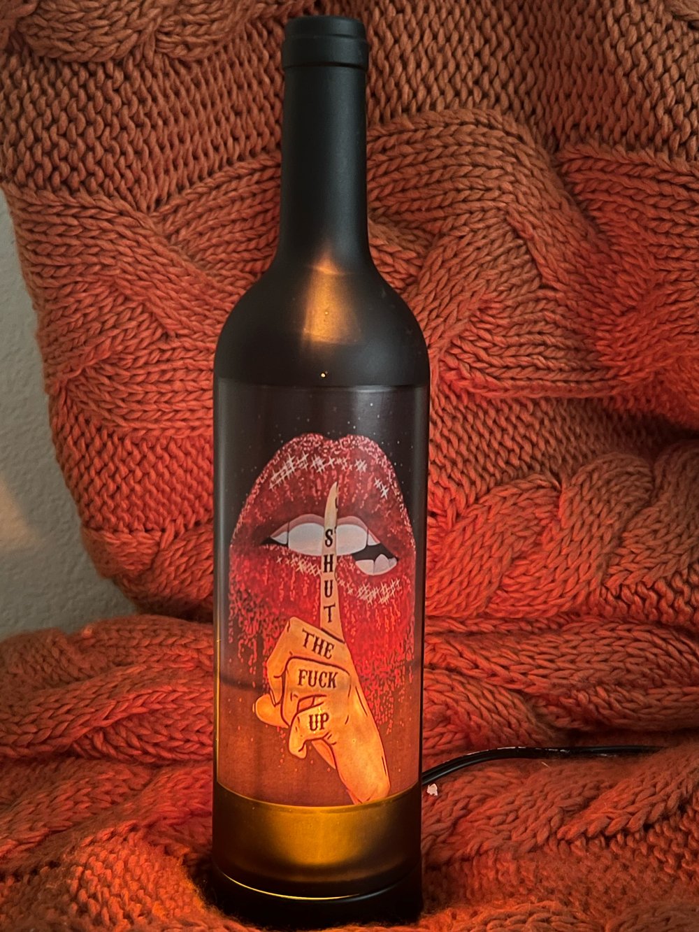 Image of STFU Wine Bottle Wax Burner 