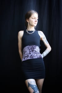 Image 2 of TYRA Dress,  purple velour 