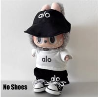 Image 15 of 15 17cm For Labubu Doll Badminton Sports Flat Hat Pants Clothes Sweater Pleated Skirt Outfit Clothin