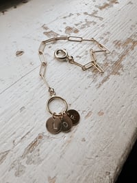 Image 1 of Paperclip Charm Bracelet 