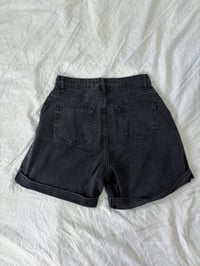 Image 2 of Black denim shorts // 38