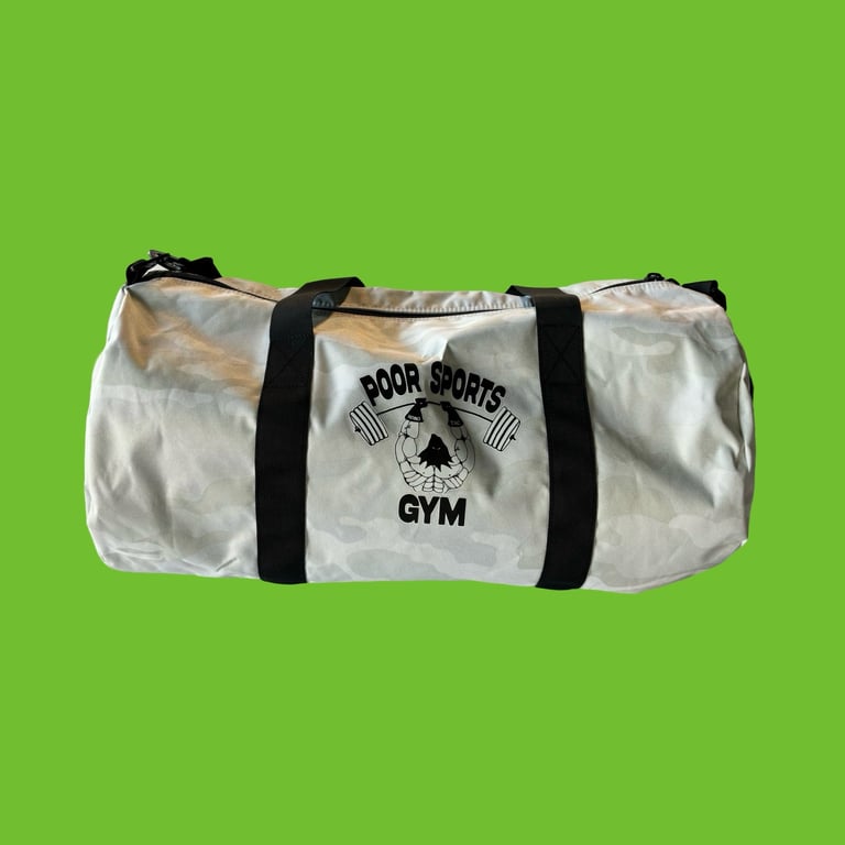 POOR SPORTS DUFFLE WHITE (Item# 838)