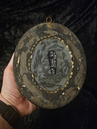 Image 5 of Crow tongue with real preserved spider web in Antique frame 