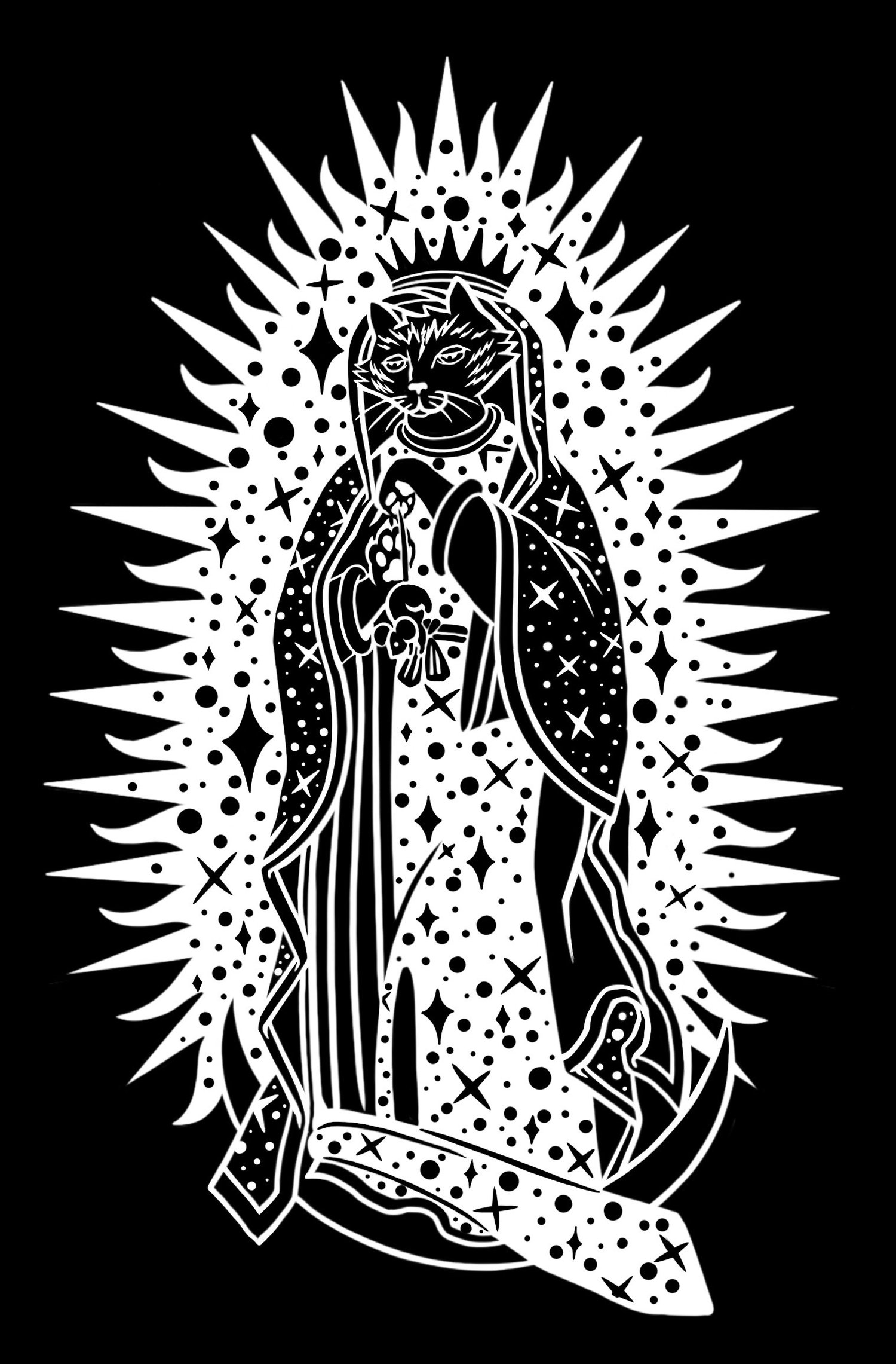 Image of Our Lady Talia, in black