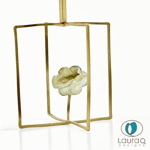 Large cage with large cloud earrings 