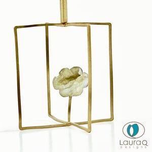 Large cage with large cloud earrings