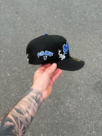 Image 4 of YIN YANG KOI BLACK  SHOHEI OHTANI LOS ANGELES DODGERS CUSTOM FITTED CAP
