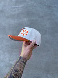 Image 2 of RUST ORANGE VISOR MULTI TONE MIAMI MARLINS CUSTOM FITTED CAP