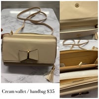 Cream wallet / handbag 