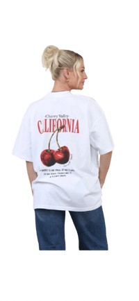 Image 1 of Oversized T - Shirt In California Cherry Print