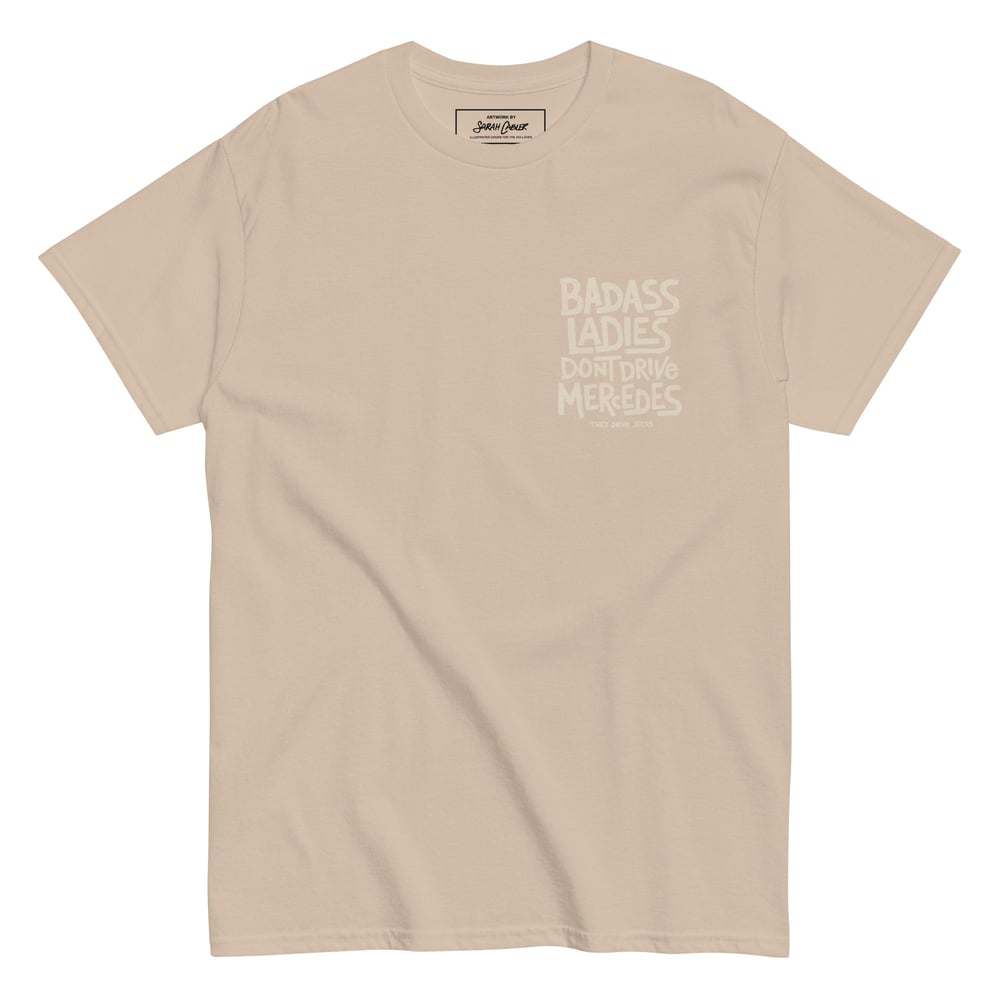 Badass Ladies organic tan cotton tee