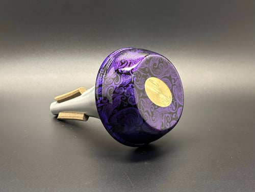 Image of DocOuflage Aluminum Straight - Black Swirls on Metallic Purple