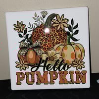 Image 1 of Hello Pumpkin Coasters