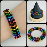 Image 1 of Black + Rainbow Elfbridge Stretch Bracelet