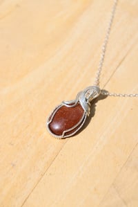 Image 2 of Sterling Silver Goldstone Pendant