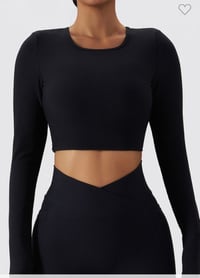 Image 1 of Long Sleeves Seamless Knit Sports T-shirt