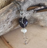 Image 2 of Amethyst & Freshwater Pearl Necklace 
