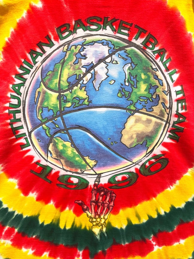 Grateful Dead 1996 Lithuania Basketball T-Shirt - Size XXL