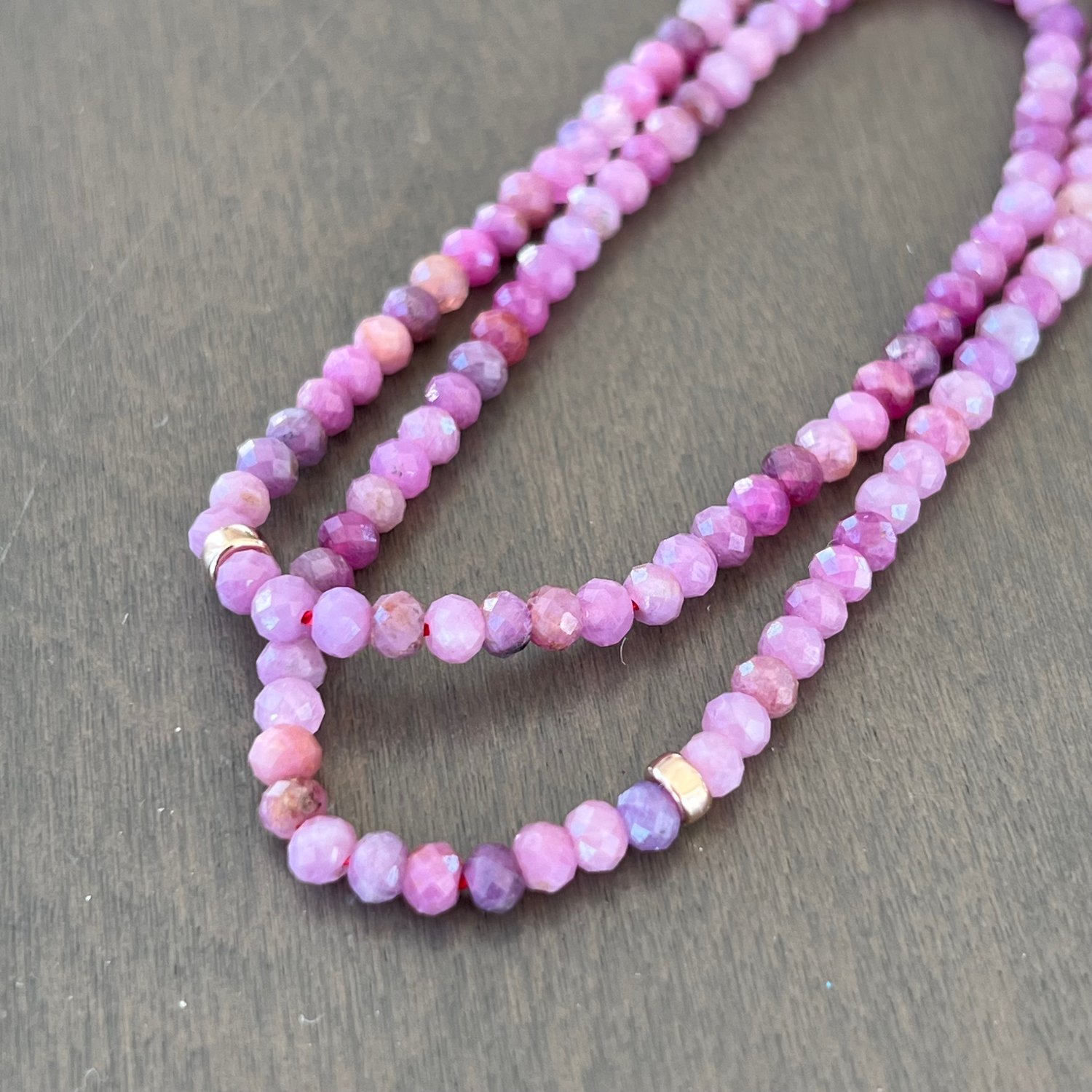 Image of Oops! All Rubies! Necklace with 14k Rose Gold