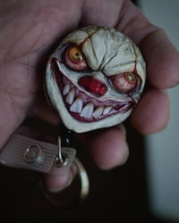 Image 13 of Handmade Pennywise Badge Reel Keychain OOAK