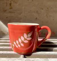 Image 2 of Mug - coral silver leaf