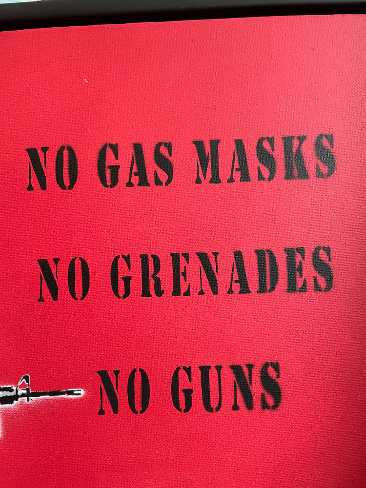 Image of Just Say No - framed stencil on canvas