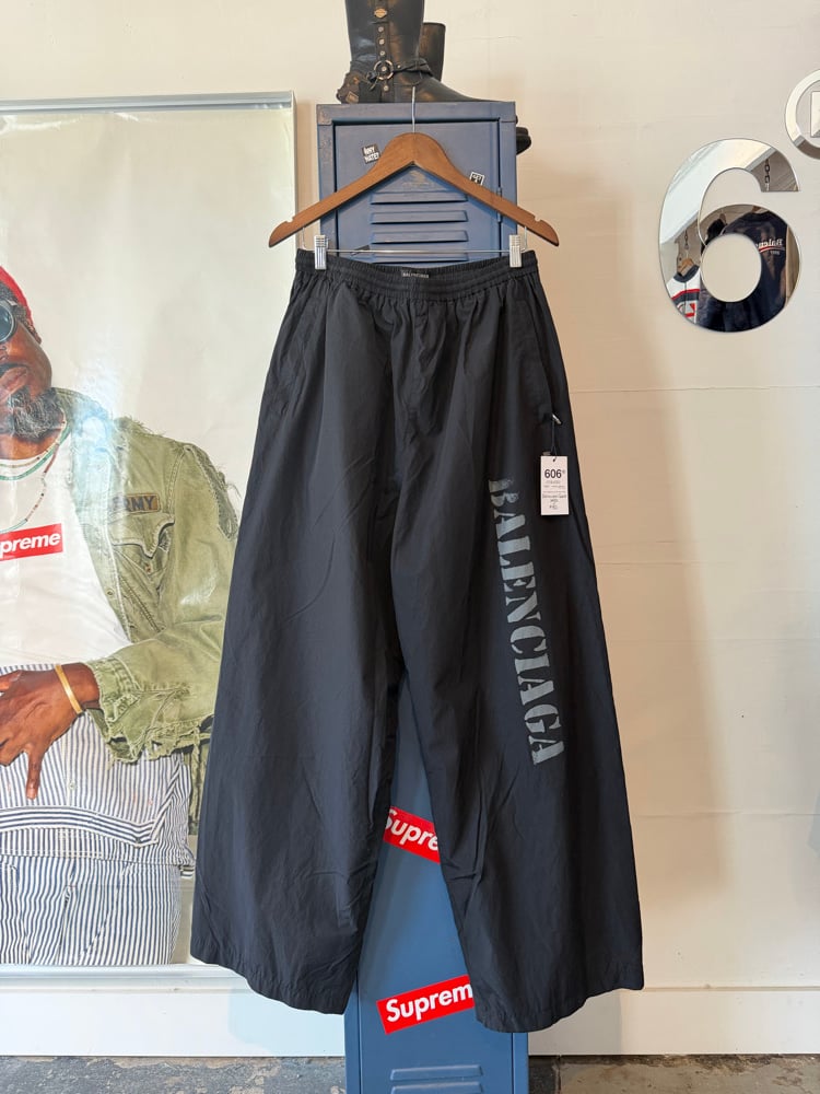 Image of Balenciaga Sprayed Logo Nylon Sweats