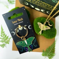 Luna Moth Enamel Keyring 